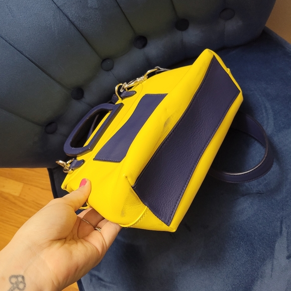 Ralph Lauren Ricky Bag - Yellow and Navy - Picture 2 of 12